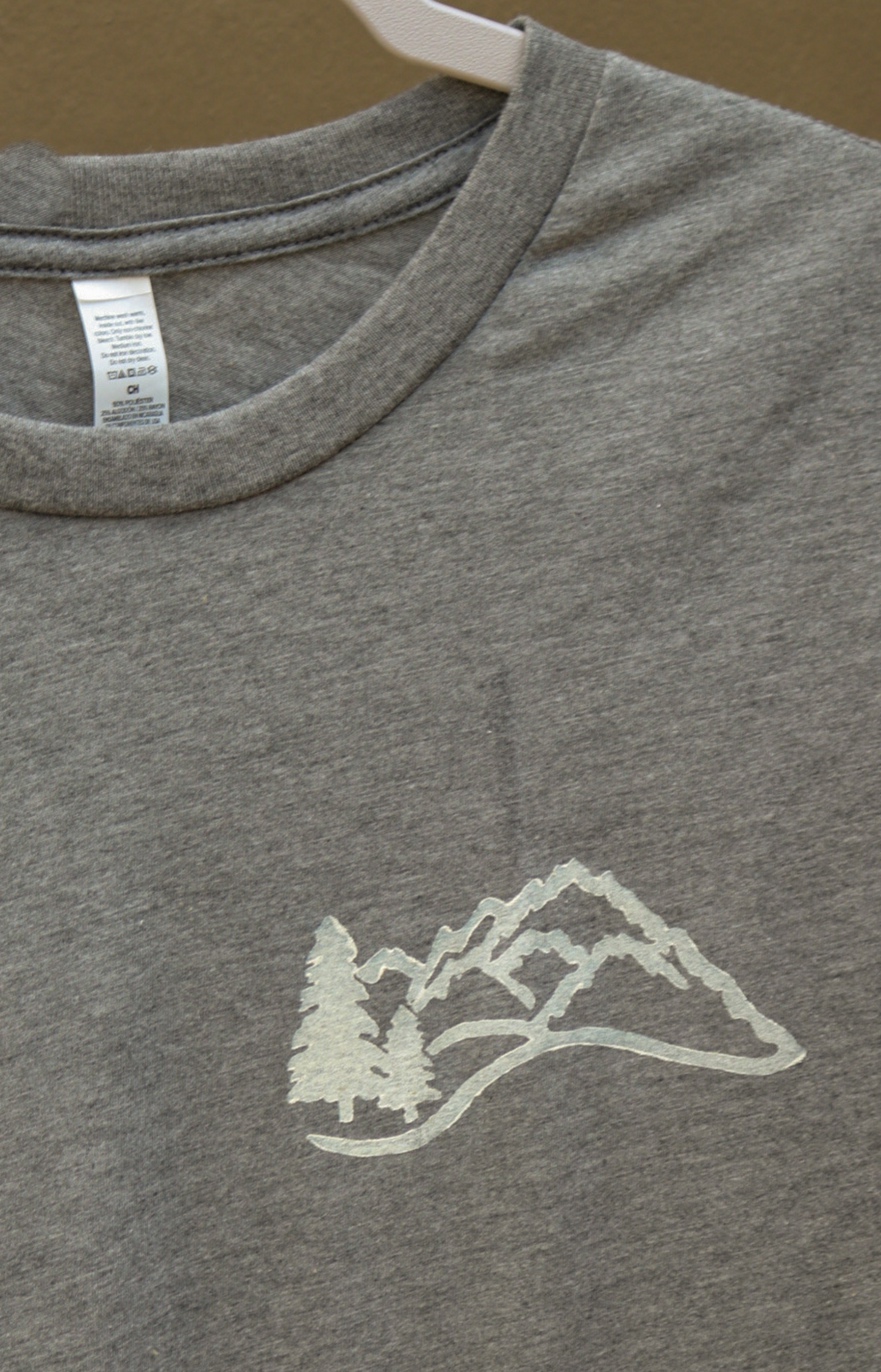Single Tree and Mountain Scene Long Sleeved T-Shirt