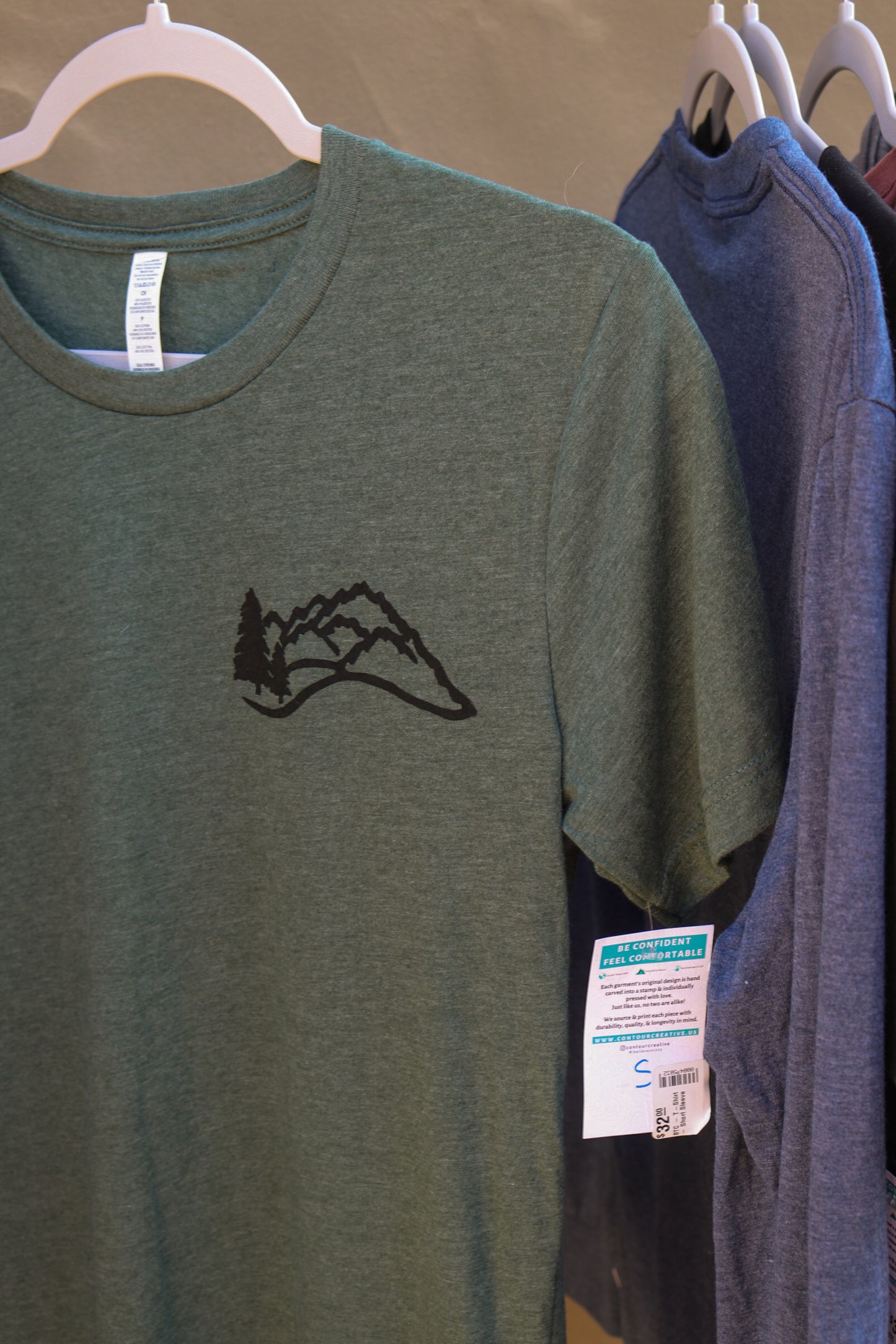 Single Tree and Mountain Scene T-Shirt