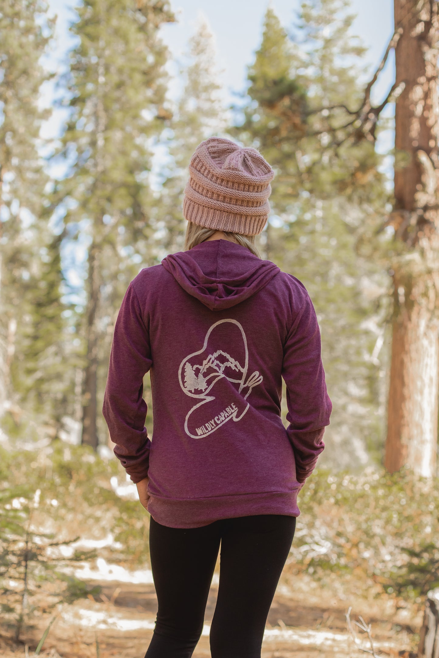 Martin hoodie with white butterfly wildly capable stamp
